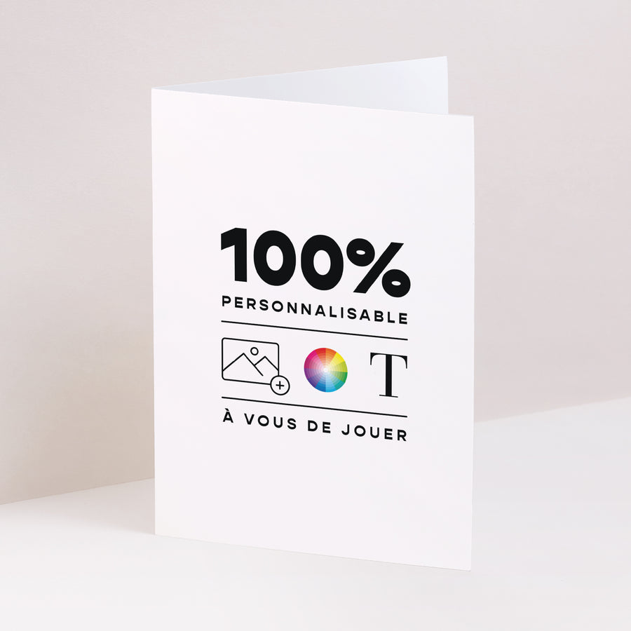 Carte de voeux Fin d'année Portrait double volet Do It Yourself III photo
