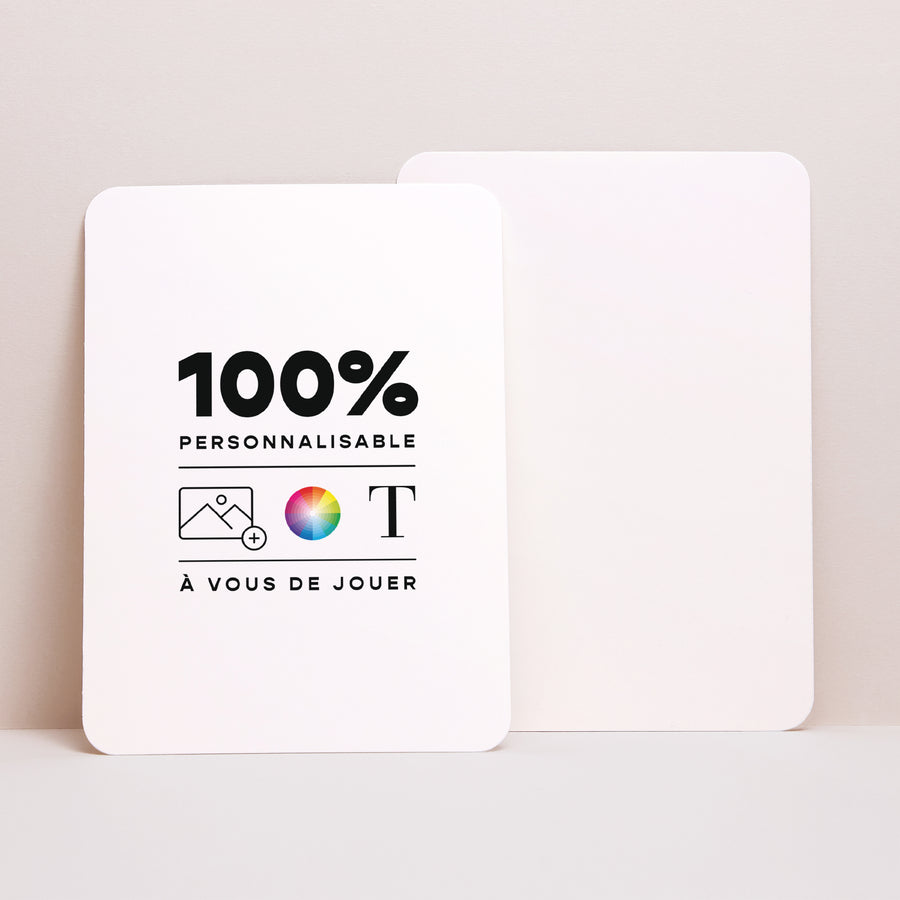Carte de voeux Fin d'année Portrait, bords arrondis Do It Yourself III photo