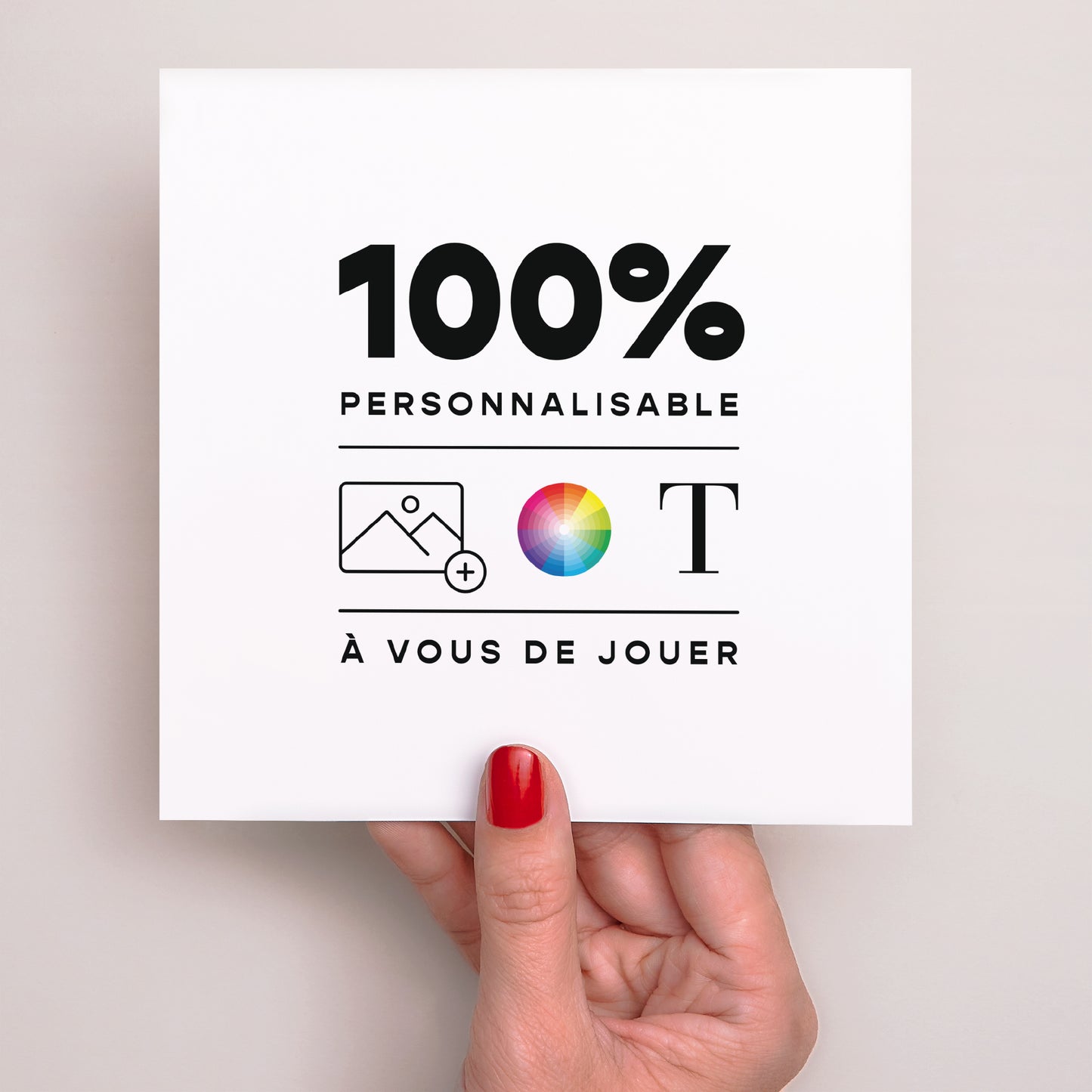 Carte de voeux Fin d'année Simple carré Do It Yourself III photo N° 2