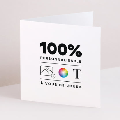 Carte de voeux Fin d'année Carré double volet Do It Yourself IIIb photo N° 1