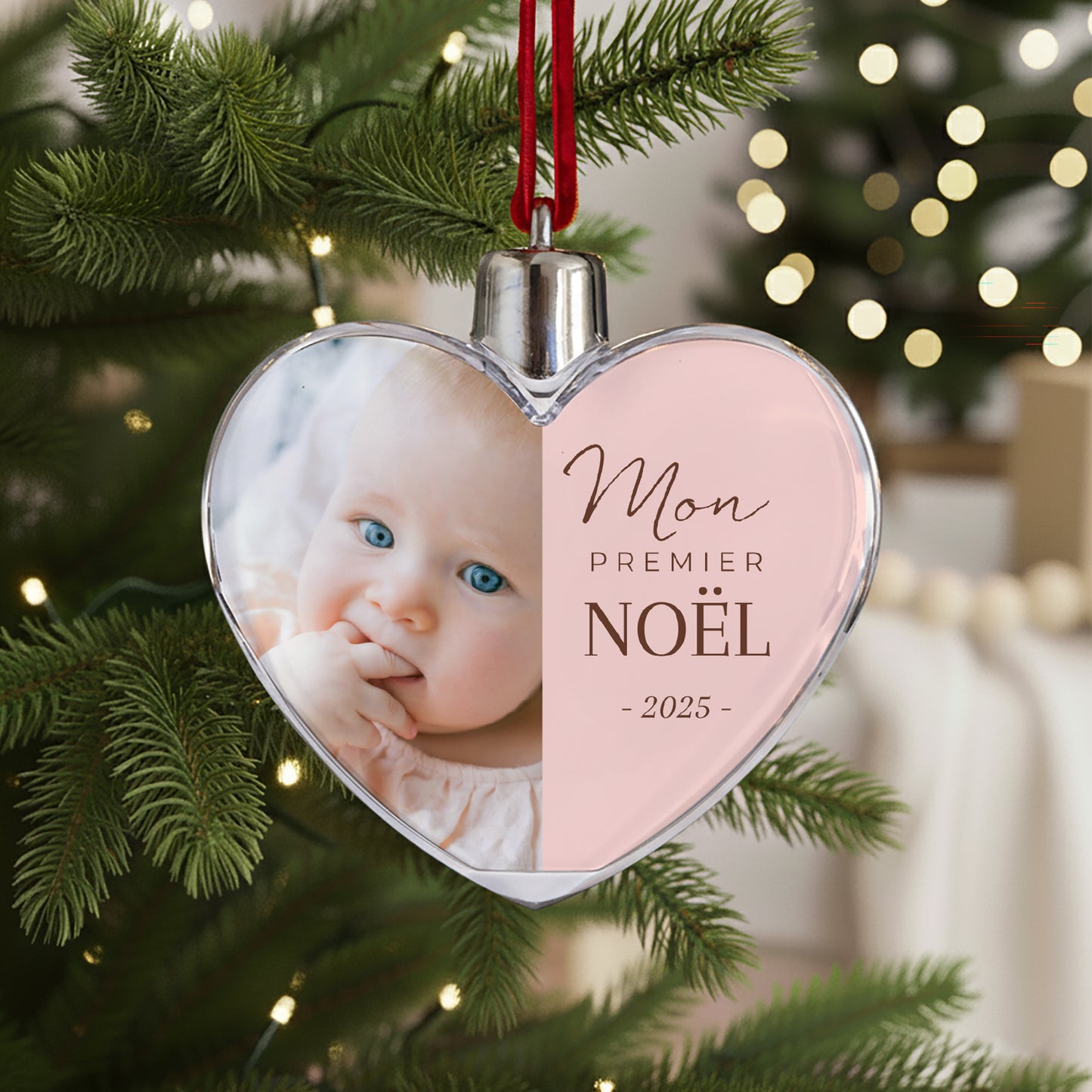 Boule de Noël Fin d'année Cœur Boule de Noël Photo photo N° 1