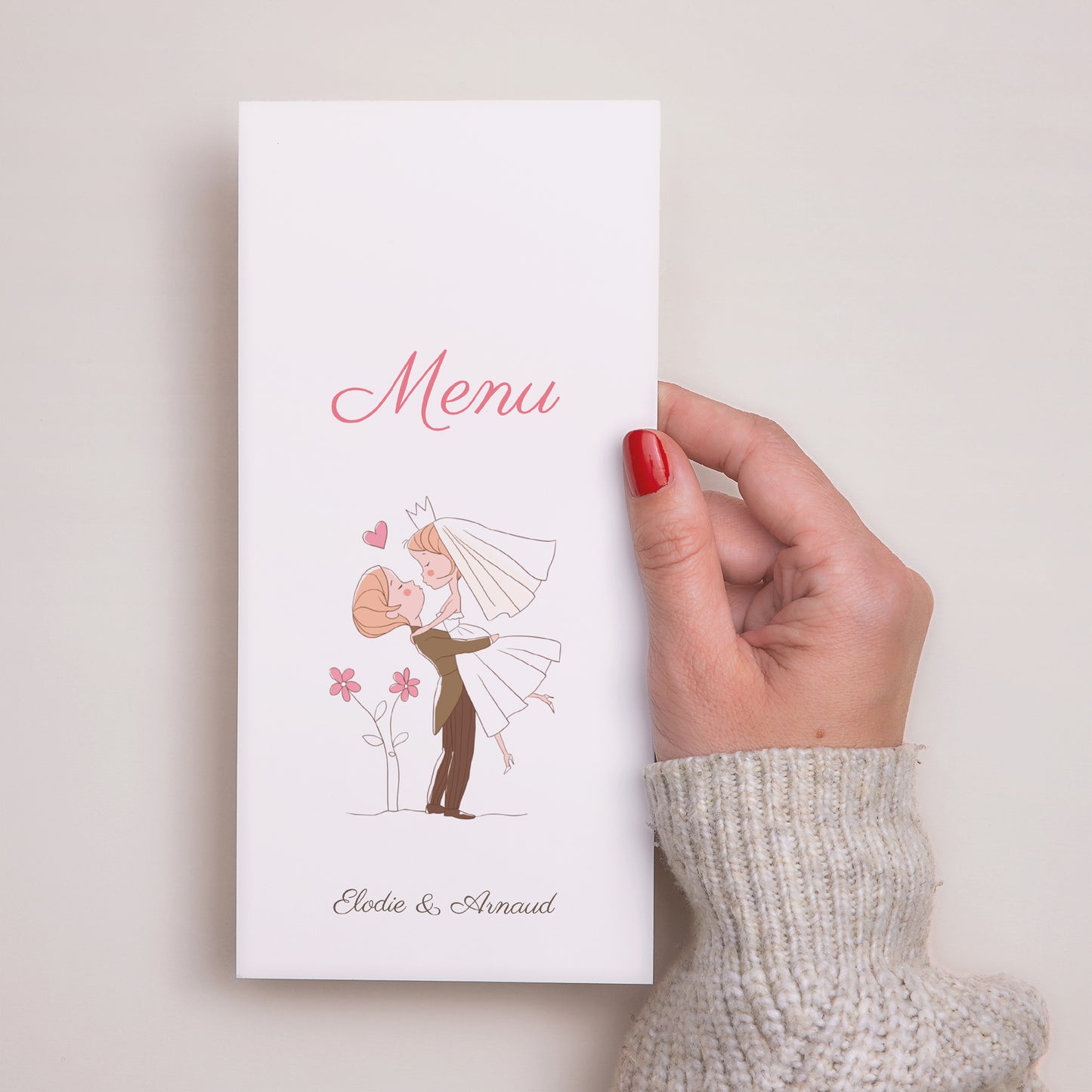 Menu Mariage Panoramique portrait Vive les mariés photo N° 2