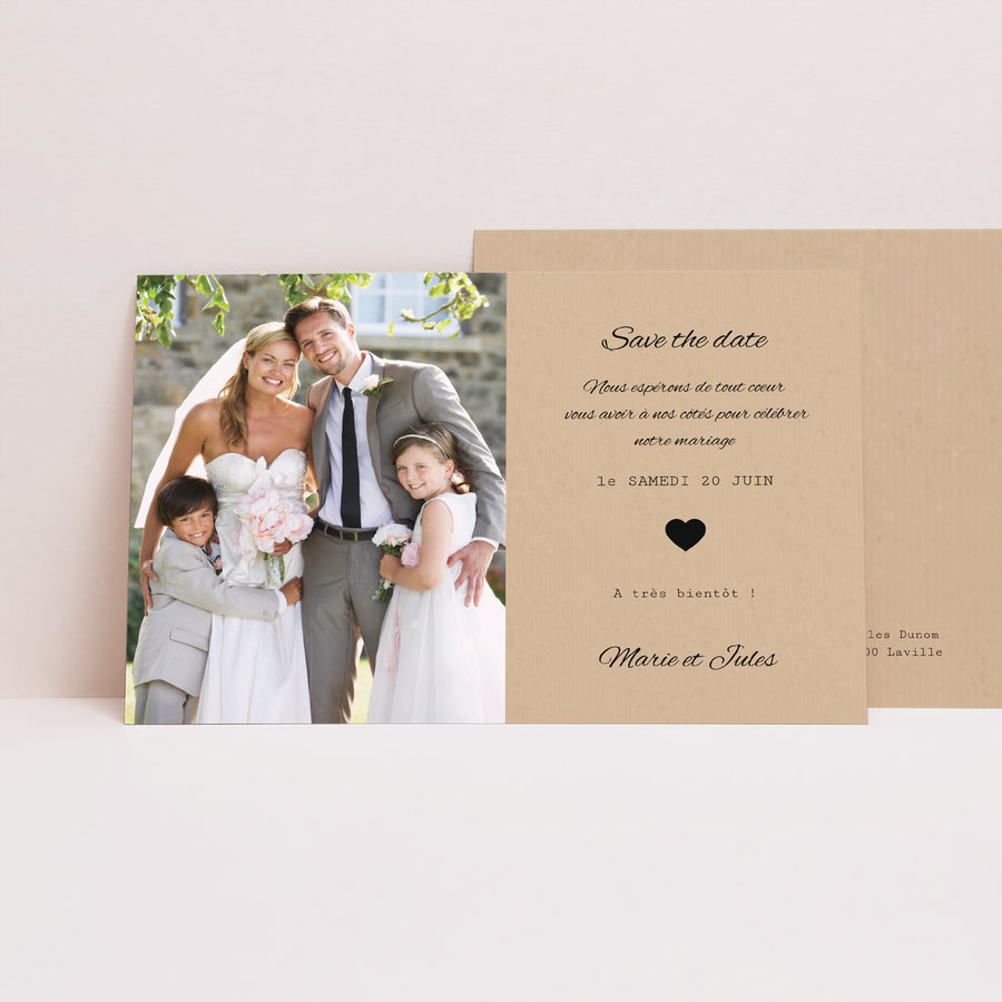 Save the date Mariage Paysage Notre histoire photo