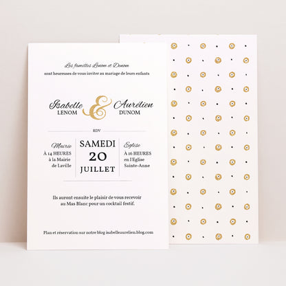 Faire-part Mariage Portrait De Bon Ton photo N° 1