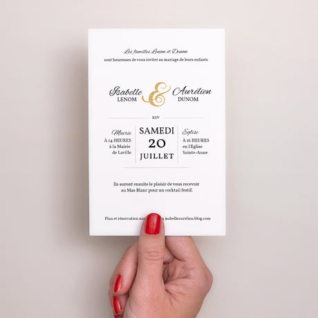 Faire-part Mariage Portrait De Bon Ton
