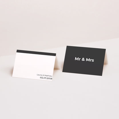 Marque-place Mariage 2 volets Mr & Mrs photo N° 1