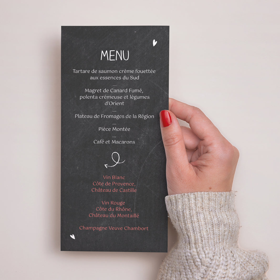 Menu Mariage Panoramique portrait Vive les parents photo N° 2