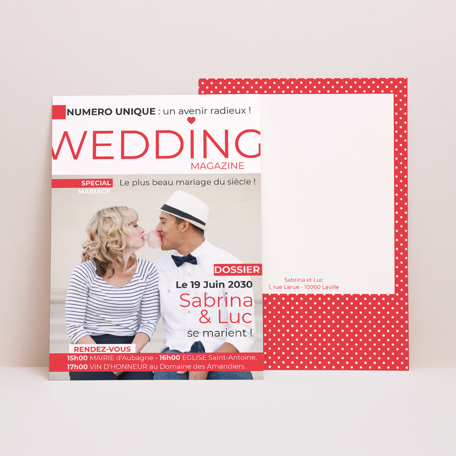 Faire-part Mariage Portrait Wedding Magazine photo