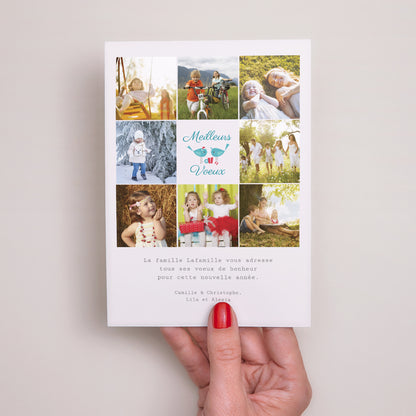 Carte de voeux Fin d'année Portrait Souhaits de Famille photo N° 2
