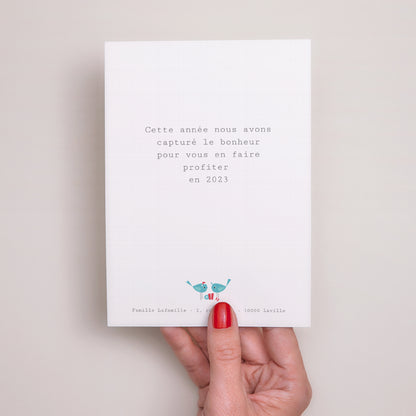 Carte de voeux Fin d'année Portrait Souhaits de Famille photo N° 3
