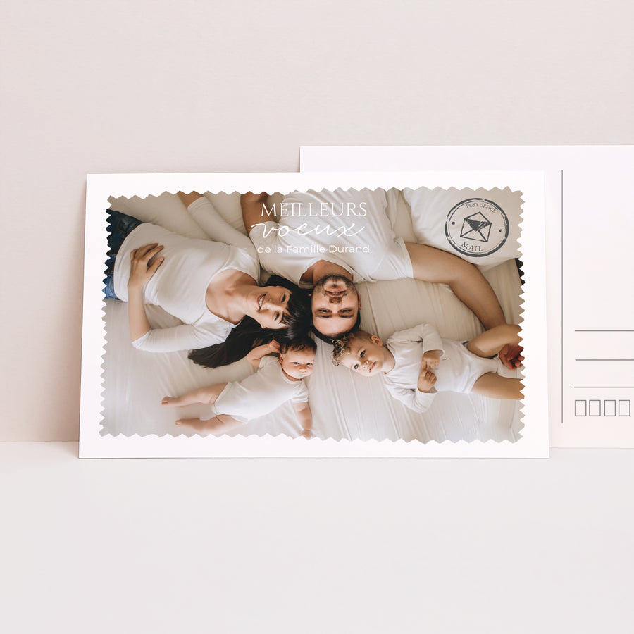 Carte de voeux Fin d'année Paysage Carte postale de Noël photo