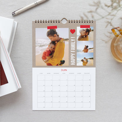 Calendrier Fin d'année Mural A4 Pêle-mêle annuel photo N° 2