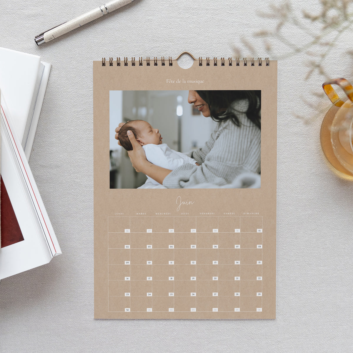Calendrier Fin d'année Mural A4 Kraft multiphotos photo N° 2