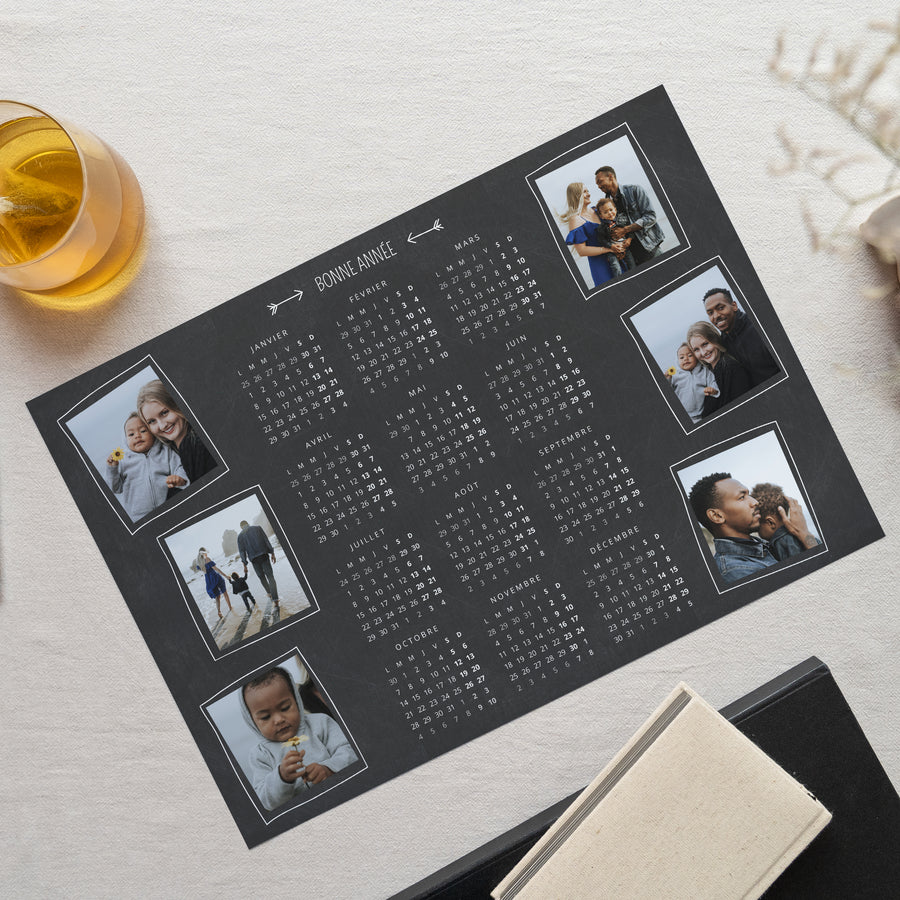 Calendrier Fin d'année Monopage paysage Tableau-photo photo