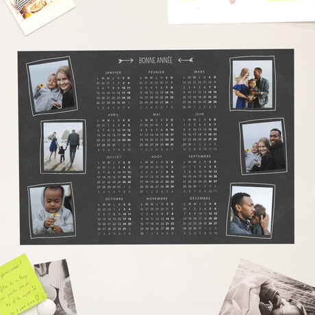 Calendrier Fin d'année Magnétique, monopage paysage Tableau-photo