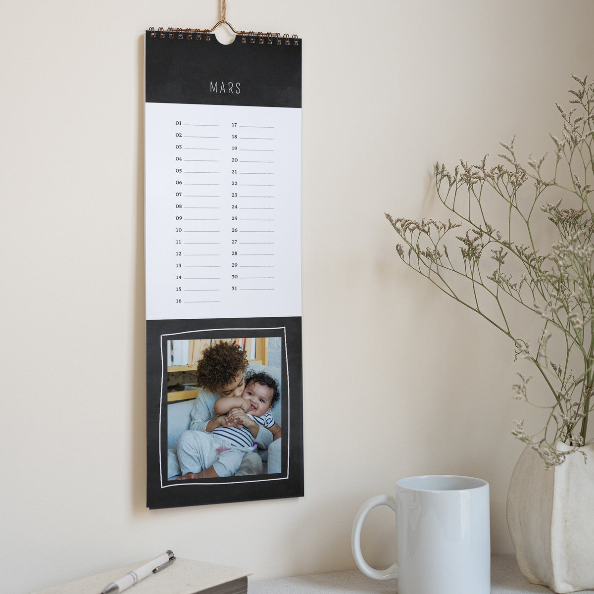 Calendrier Fin d'année Perpétuel Photo Ardoise photo N° 2