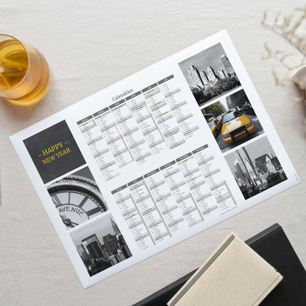 Calendrier Fin d'année Monopage paysage Autour du monde photo