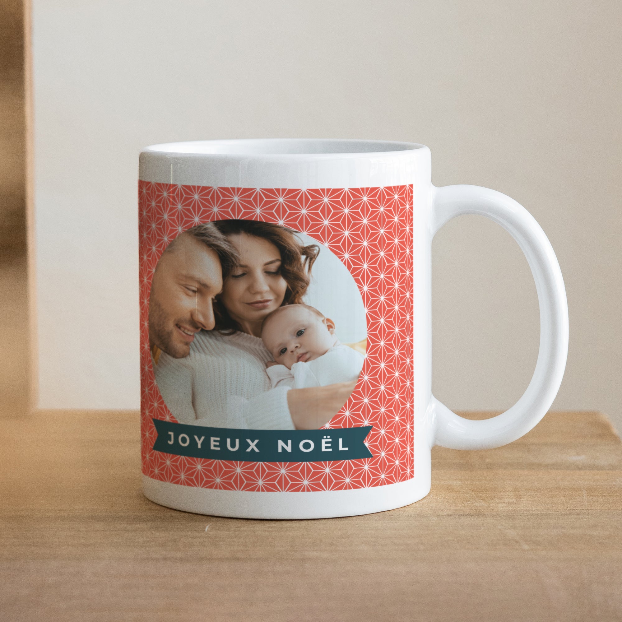 Mug Objets Blanc Rose Noël photo N° 1