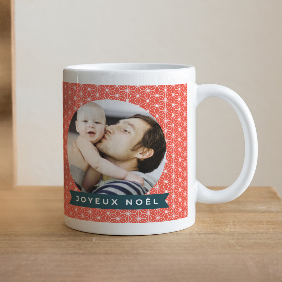 Mug Objets Blanc Rose Noël photo