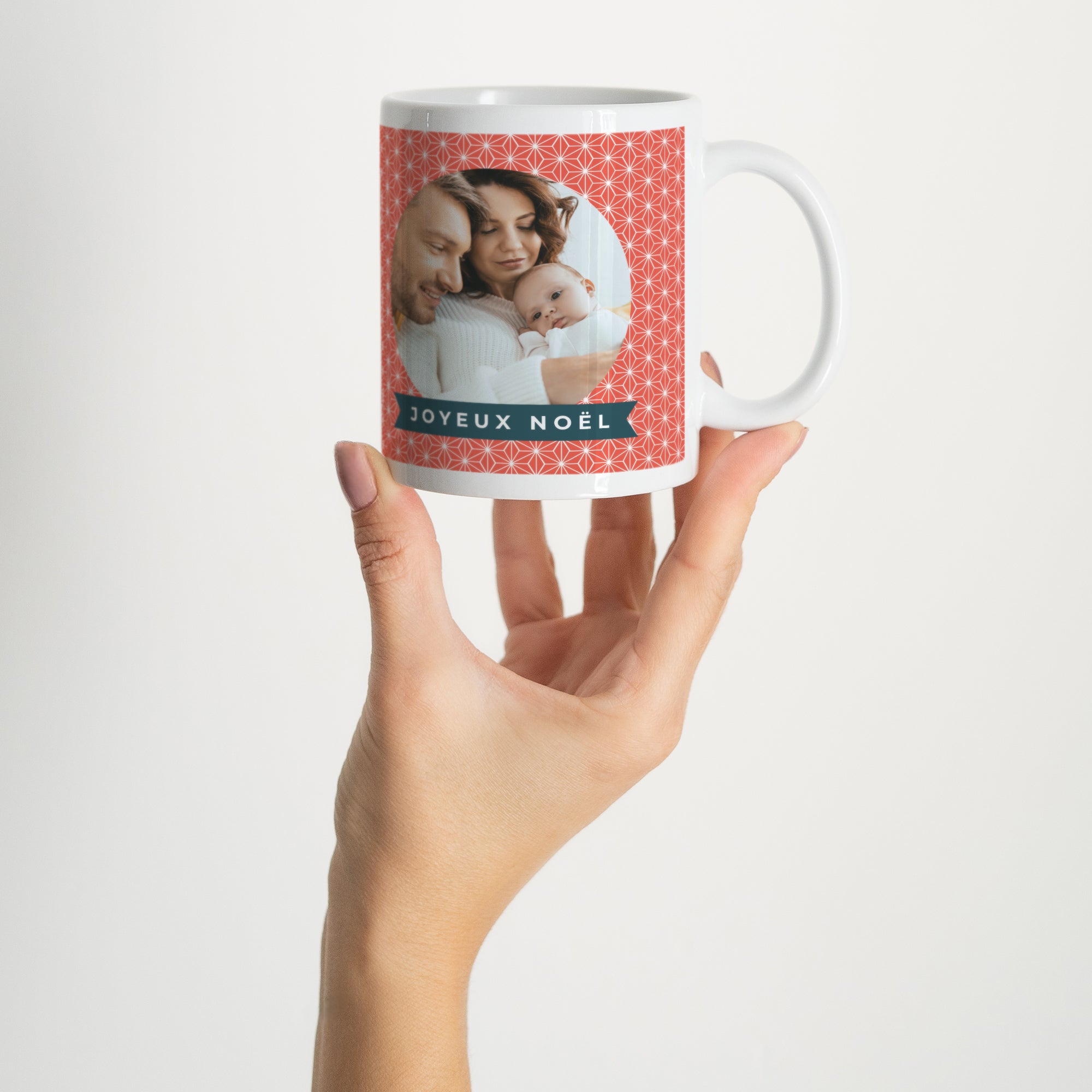 Mug Objets Blanc Rose Noël photo N° 2