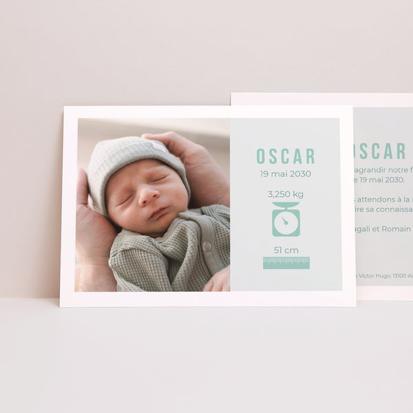 Faire-part Naissance Paysage Superbe bouille photo
