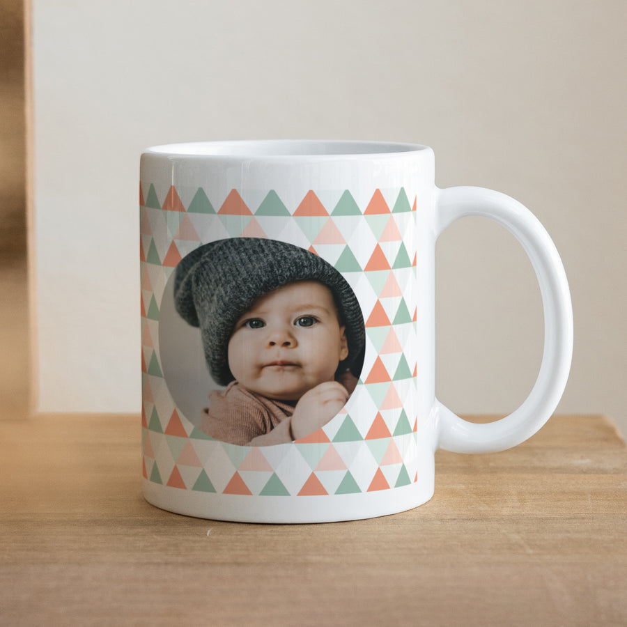 Mug Objets Blanc Triangles pastel photo