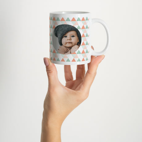 Mug Objets Blanc Triangles pastel