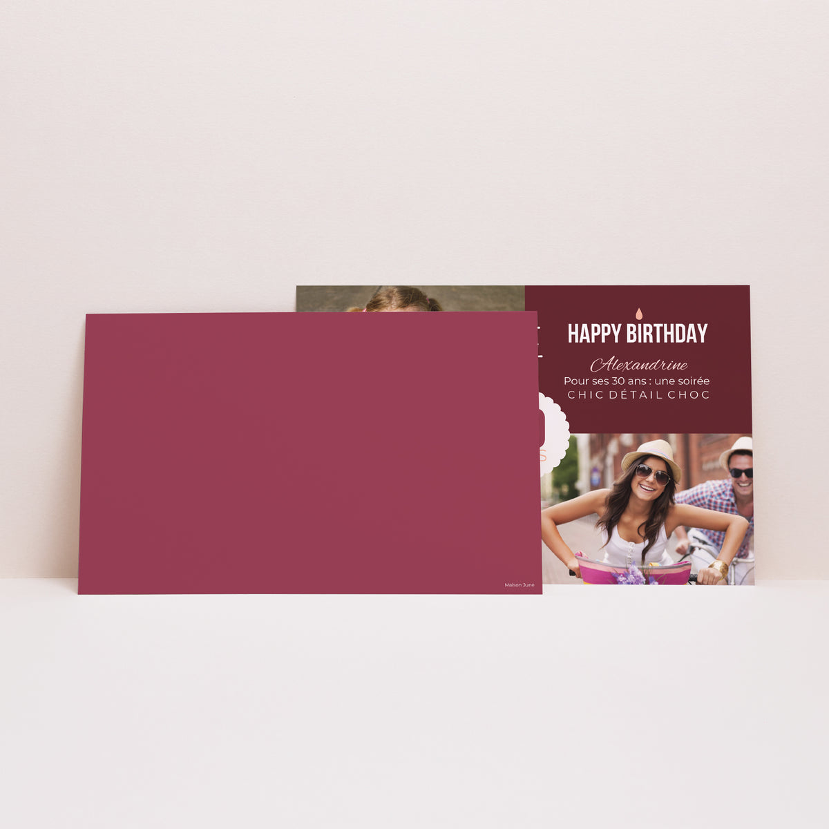 Invitations Anniversaire Adulte Paysage Damier photo photo N° 2