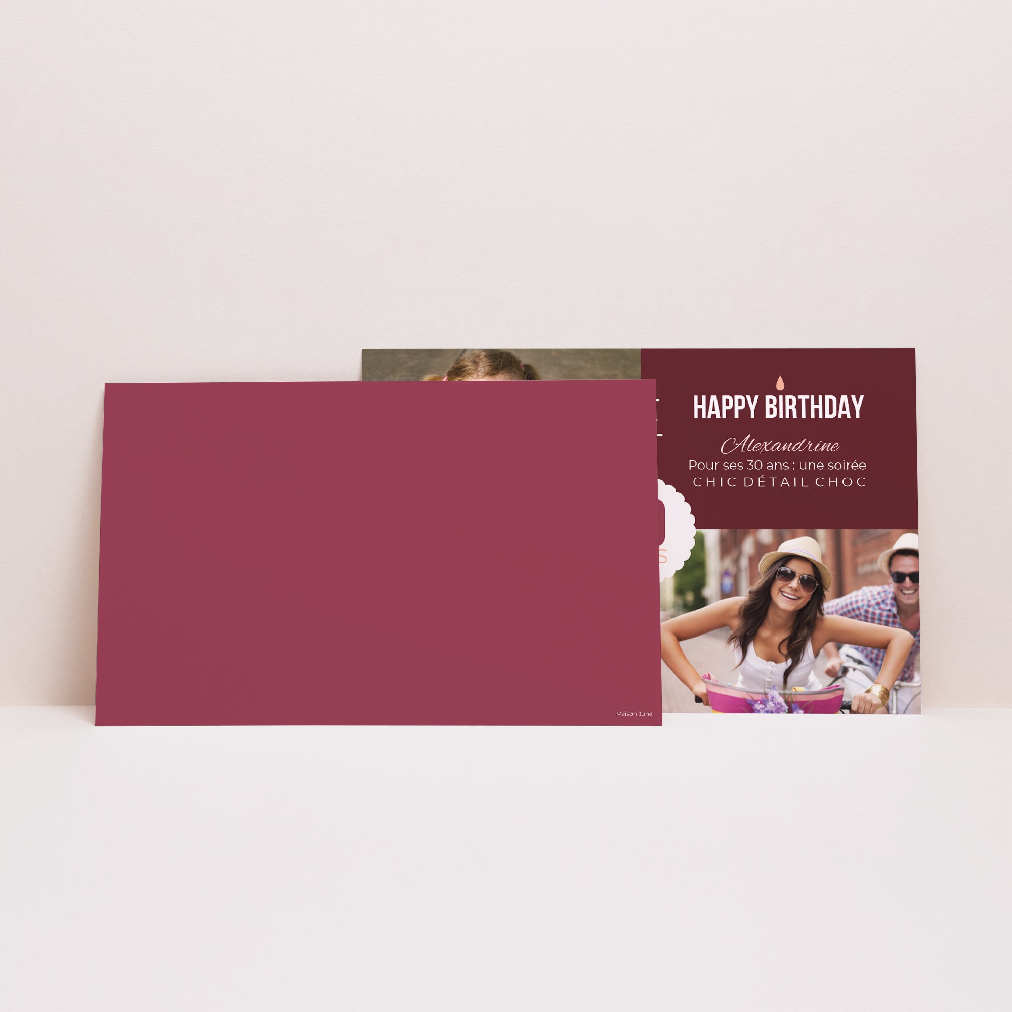 Invitations Anniversaire Adulte Paysage Damier photo photo N° 2