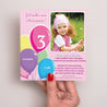 Invitations Anniversaire Enfant Carré Ballons d'baudruche photo N° 2