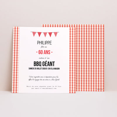 Invitation anniversaire homme