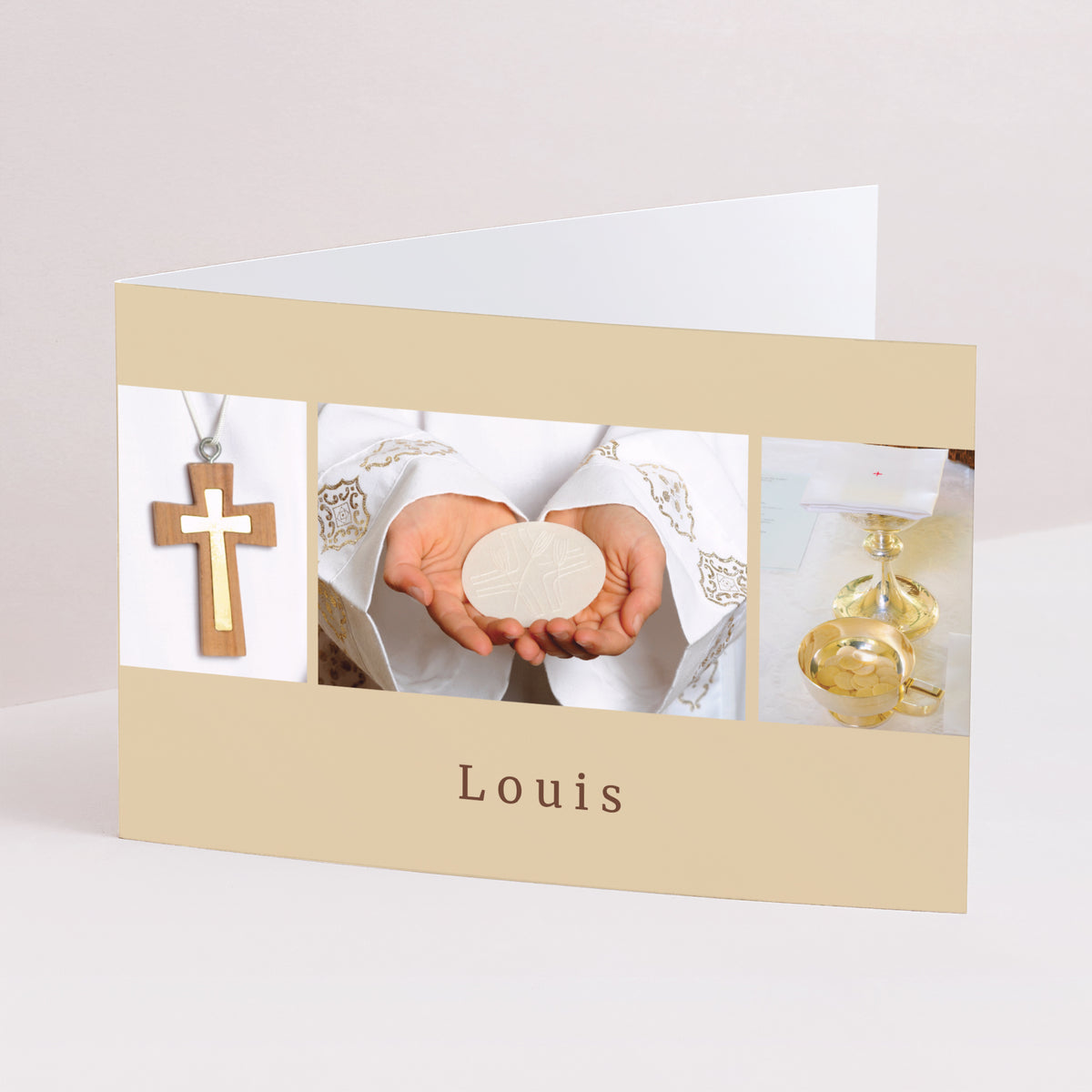 Faire-part Communion Double volet paysage Pieuses images photo