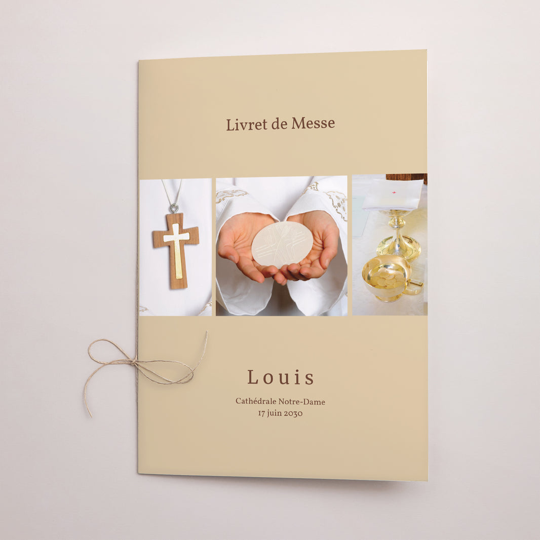 Livret de messe Communion Double volet Pieuses images photo