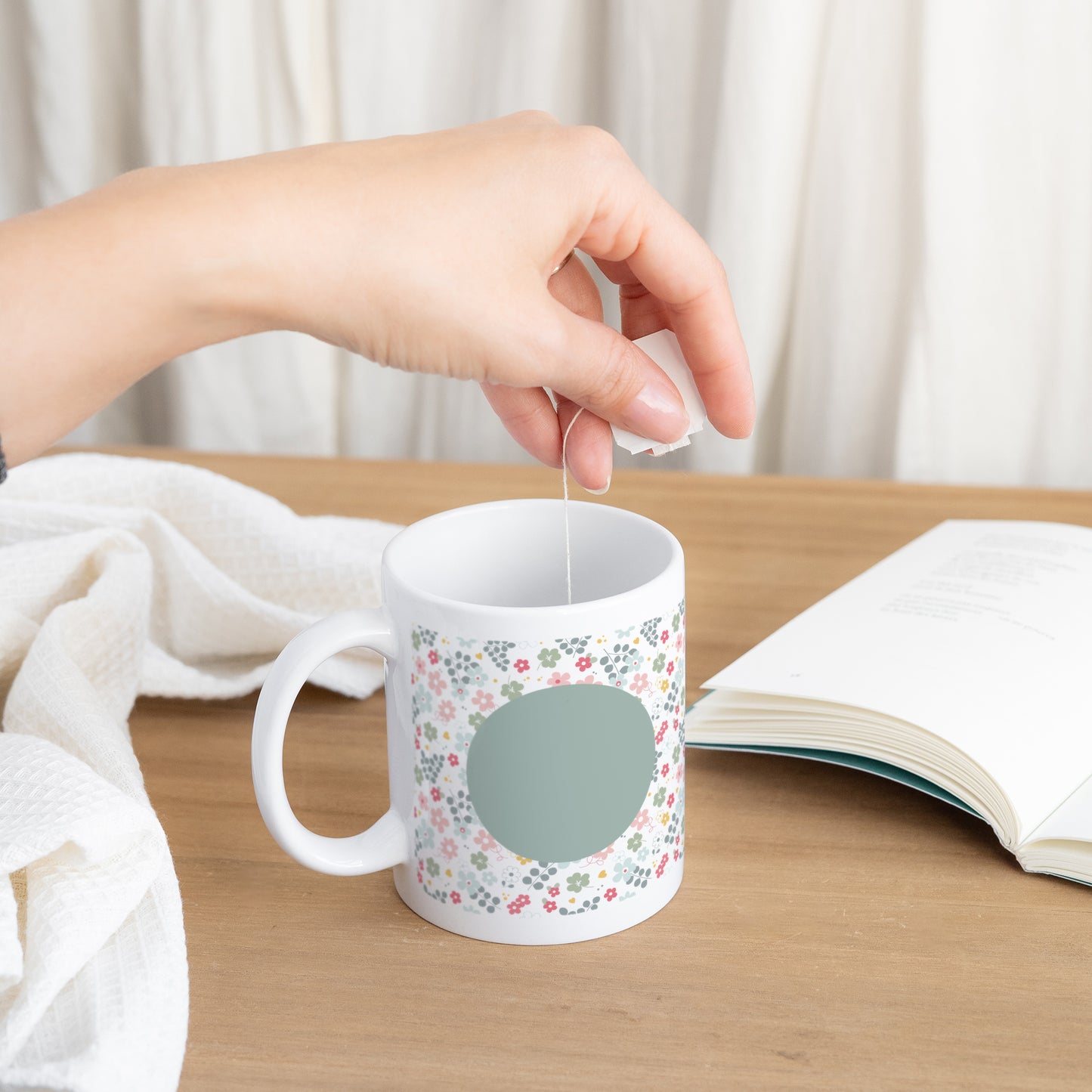 Mug Objets Blanc Pâque fleurie photo N° 3