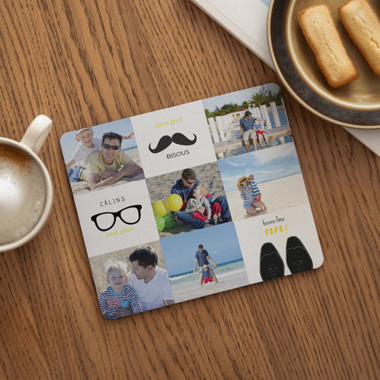 Tapis de souris Objets Rectangle Papa d'amour photo