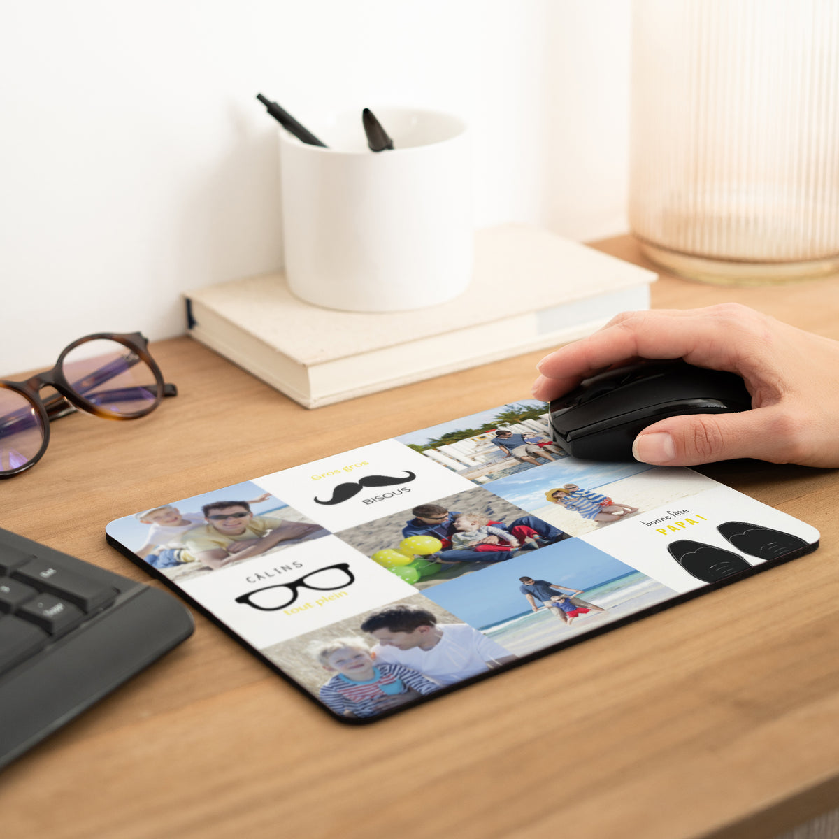 Tapis de souris Objets Rectangle Papa d'amour photo N° 2
