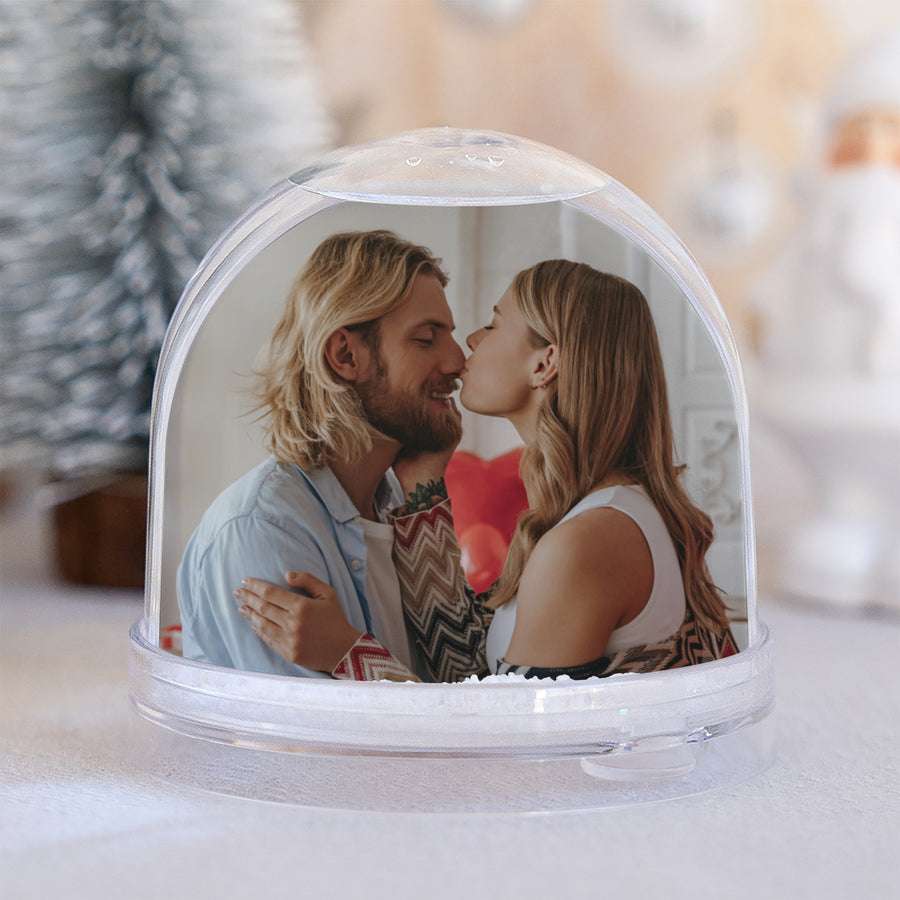 Boule à neige Fin d'année Verre Typo rose photo