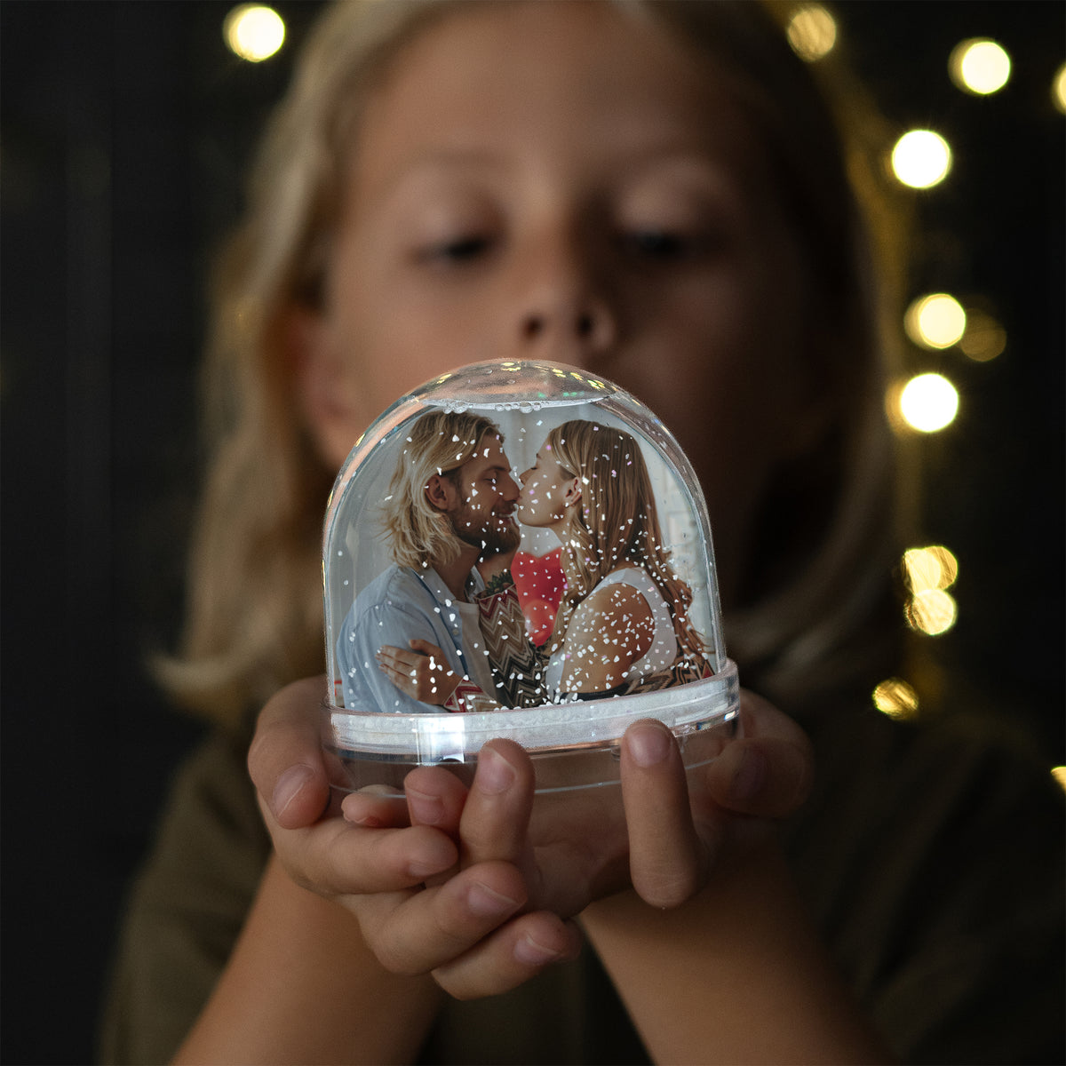Boule à neige Fin d'année Verre Typo rose photo N° 2