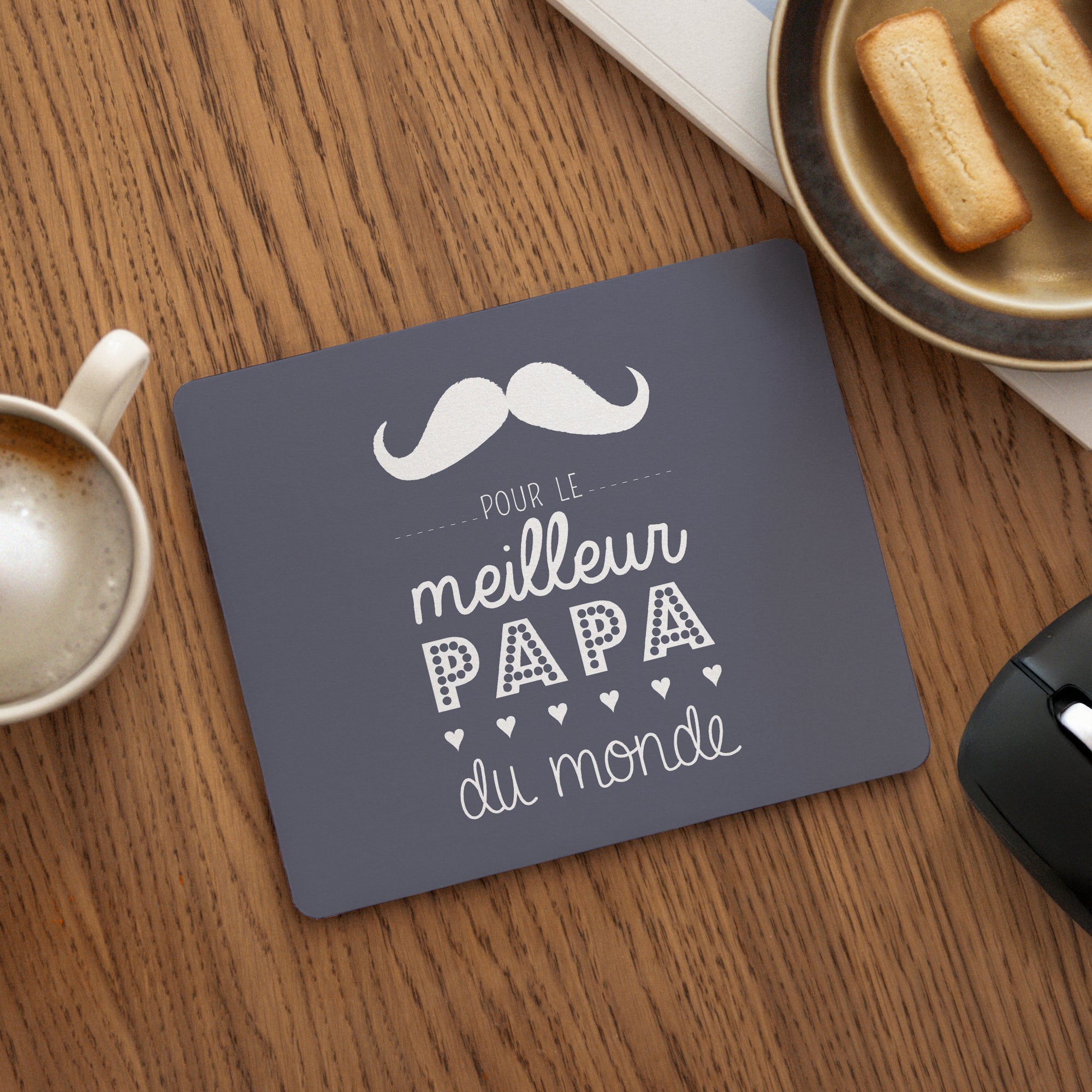 Tapis de souris Objets Rectangle Papa, le meilleur photo N° 1