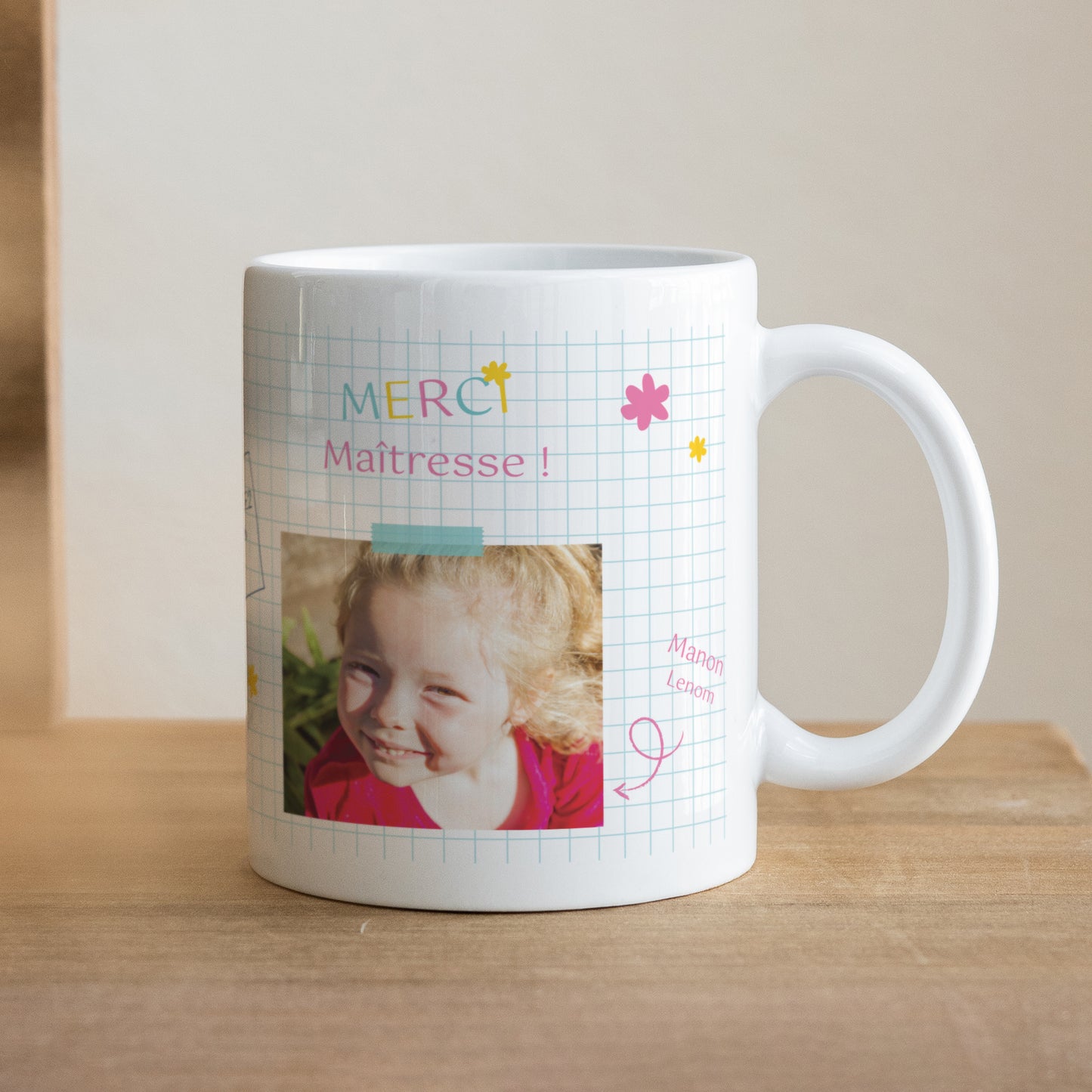 Mug Objets Blanc Merci maitresse photo N° 1