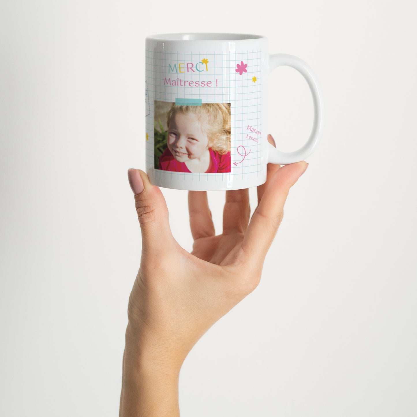 Mug Objets Blanc Merci maitresse photo N° 2