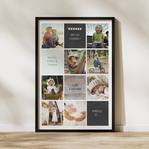 Affiche Photos Portrait 60 x 90 cm Damier Photo Vertical photo