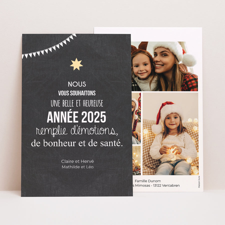 Carte de voeux Fin d'année Portrait Arbre à vœux photo