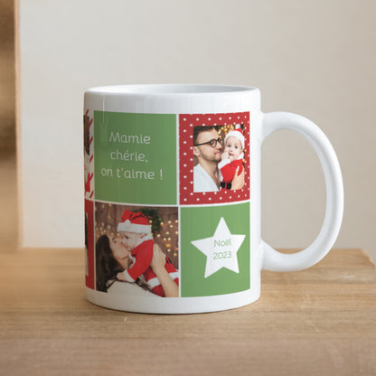 Mug Objets Blanc Damier de Noel photo N° 1