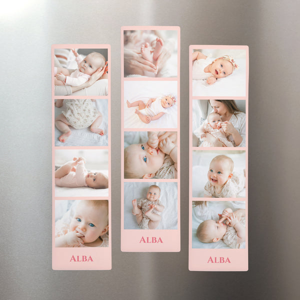 Tirage photo Photos Lot de 3, magnétique Naissance rose photo