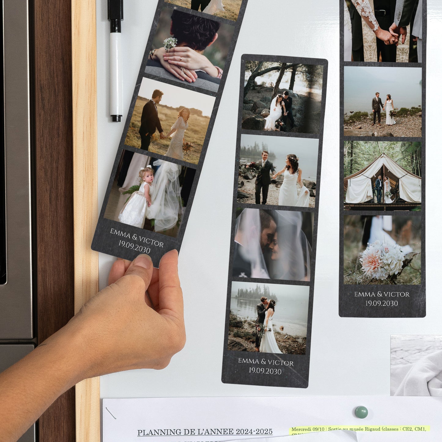 Tirage photo Photos Lot de 3, magnétique Ardoise & mariage photo N° 2