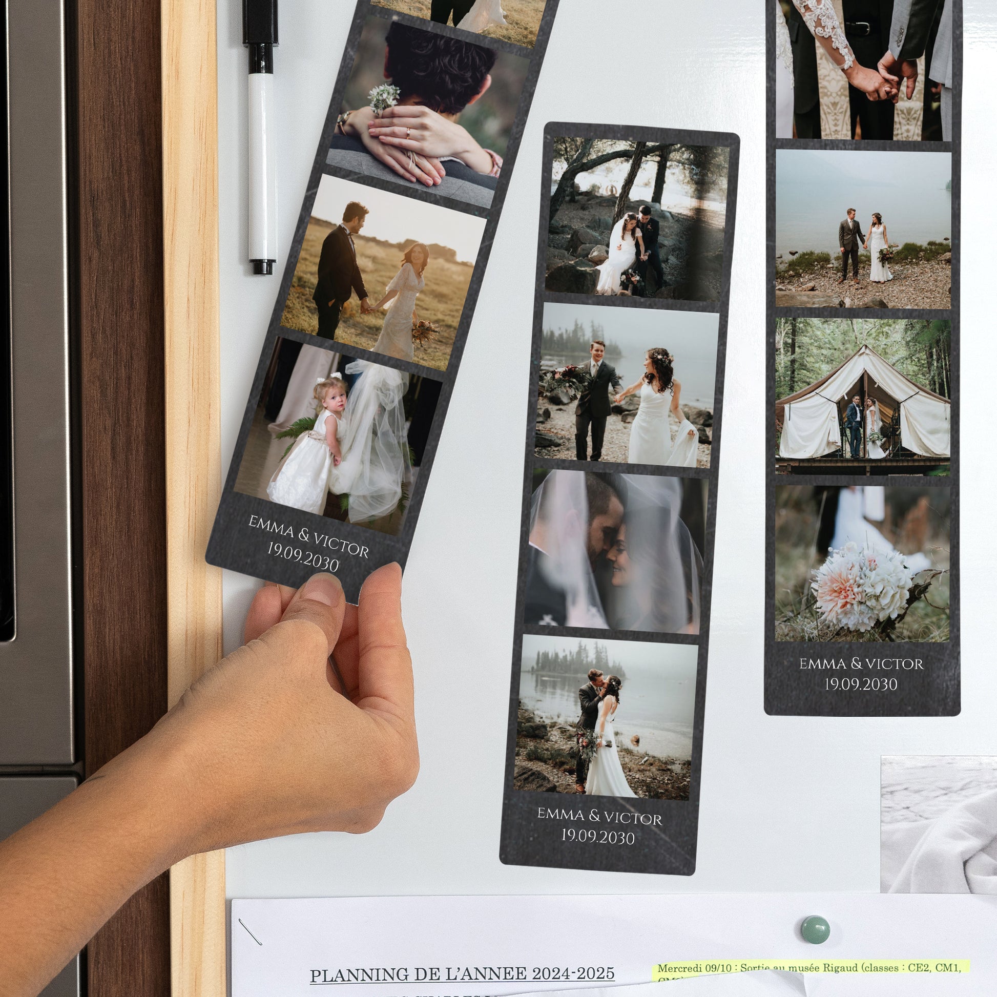Tirage photo Photos Lot de 3, magnétique Ardoise & mariage photo N° 2