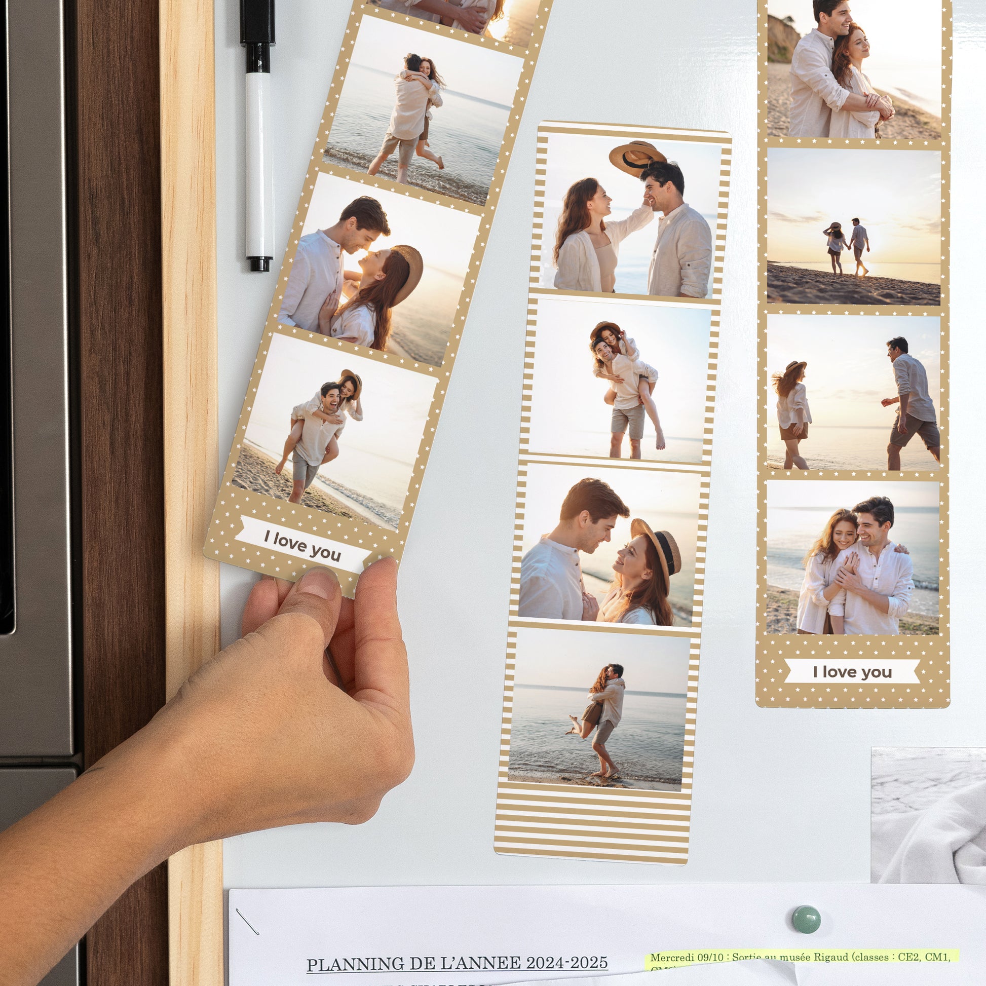 Tirage photo Photos Lot de 3, magnétique Love rose etc... photo N° 2