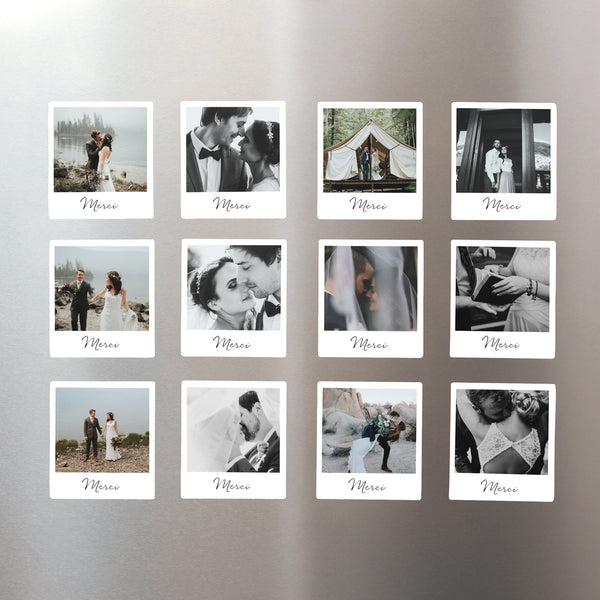 Tirage photo Photos Lot de 12, magnétique Merci Magnet photo