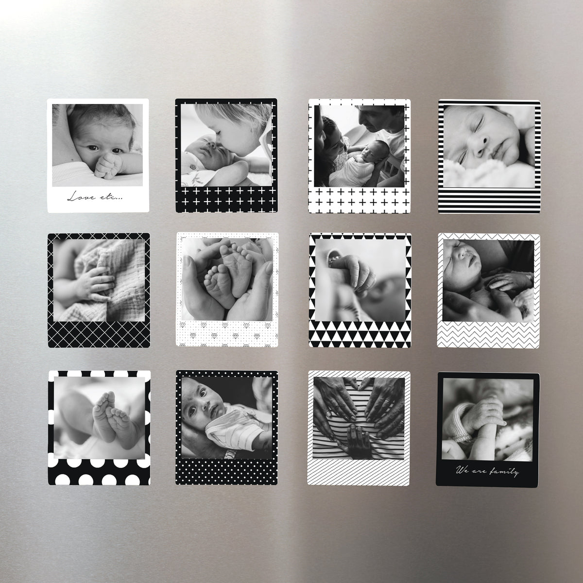 Tirage photo Photos Lot de 12, magnétique Magnet N&B photo N° 1